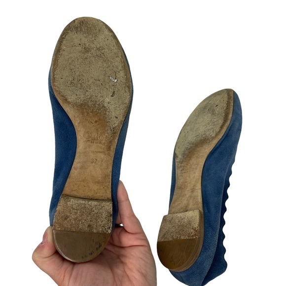 Chloè blue Lauren suede ballerina flats size 37 - Picture 4 of 5